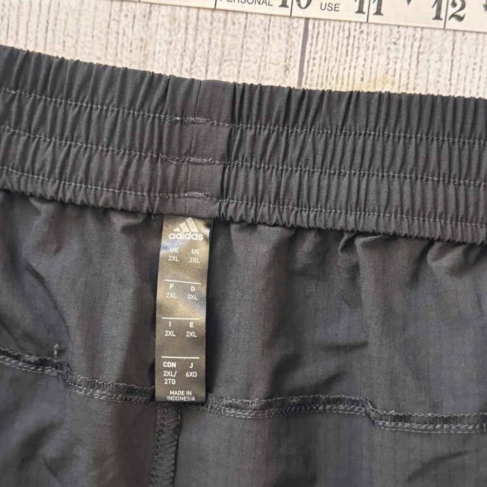 Adidas Black Hiking Trail Shorts Belted Zip Pocket Men's 2XL Lightweight